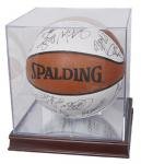 BCW BallQube Grandstand Basketball / Soccer Ball Holder with Wood Base and UV - Sports Memoriablia Display Case - Sportscards Collecting Supplies reviews