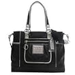 Coach Poppy Leather Multifunction Business Shopper Bag Purse Tote 14370 Onyx Black