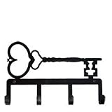 VWI KH-151 Key Silhouette Wrought Iron Key Holder Powder Metal Coated