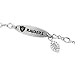 Stainless Steel Oakland Raiders Logo Dangle ID Bracelet