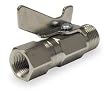 Industrial Grade 1BYA3 Two Piece Ball Valve, 3/8 In NPSM x FNPT