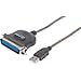Manhattan USB to Parallel Printer Converter - USB/Centronics for Printer, Notebook - 5.91 ft - 1 x Type A Male USB - 1 x Centronics Male Parallel - 317016