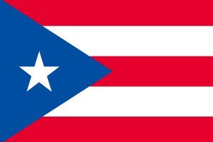 プエルトリコ 国旗 [ ミニフラッグ ポール 吸盤付き 高級テトロン製 ]