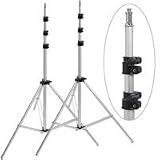 Adorama Set-of-2 Pro 10' Air Cushioned Light Stand -5/8 top stud with 1/4-20 screw thread