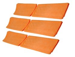 EL GORDO -ORANGE BANGER PROFESSIONAL FAT MICROFIBER 70/30 EXTRA THICK SUPRA MICROFIBER TOWELS 16.5 X 16.5 (6 PACK)