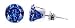Sterling Silver 5 MM Round Blue Sapphire Cubic Zirconia Stud Post Friction Back Earrings