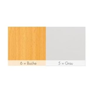 Büroschrank von Schrankwandsystem Solid 80 x 42 x 200,4 cm Regal mit 5 Fächer und Türen Dekor wählbar, Dekor:Buche