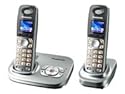Panasonic KX-TG8022GS, DECT Schnurlostelefon mit Anrufbeantworter und zusätzlichem Mobilteil inkl. Ladeschale, silber