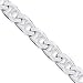 Sterling Silver 10.5mm Anchor Chain Necklace - 18 Inch - Italian