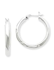 Sterling Silver 3.75mm Hoop Earrings QE3659"