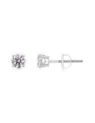 0.5 ct Solitaire Diamond Stud Earrings in Platinum