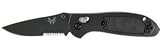 556SBK Benchmade Pardue Mini-Griptilian Manual Folding Knife, Black ComboEdge, Black Handle
