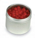 Silver 4oz Deep Tin w/ Clear Lid - Silver - Case/98