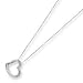 14k White Gold Diamond Fascination Small Heart Necklace - JewelryWeb