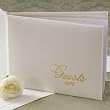 WILTON IVORY GUEST BOOK WITH GOLD 120-1247
