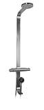Aqua Brass 1/2 Thermo Stainless Steel Shower Column W/ Dual Function 41035BSS Brushed Stainless Steel