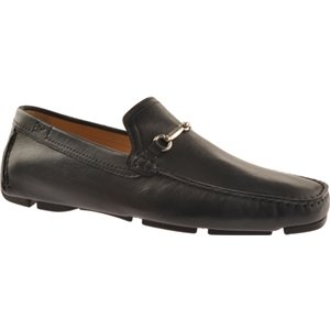 Bruno Magli Mens Shoes Gevoro Slip-on Shoes,Black Calf/Deerskin,5.5 M US