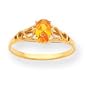 14k Synthetic Citrine Ring - Measures 6x17mm - JewelryWeb