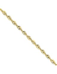 10k Gold 2.9mm D/C Extra-Lite Rope Chain 16 Inches