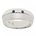Jewelry : Silver Wedding Ring Band Sapphire & Diamond Size 5