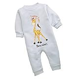 Personalized Baby Animal Giraffe, Bunny, Turtle, Lion Fleece Rompers
