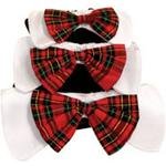 Holiday Plaid Bow Tie Collar - Medium 7" to 17"
