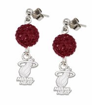 Miami Heat Ovation Crystal Earrings