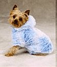 Small Soft Hooded Ski Bunny Jacket Blue Dog Coat
