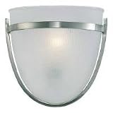 Sea Gull Lighting 41115-962 Eternity One-Light Wall Sconce, Brushed Nickel Finish with Satin Etched Glass