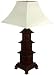 Search : Asian Décor Accent - 25" Three Tier Pagoda Chinese Oriental Lamp w/ Fabric Shade
