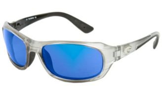 Costa Del Mar Tag Polarized Sunglasses - Costa 580 Glass Lens Silver/Blue Mirror, One Size