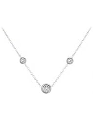 14k Round Diamond By The Yard Necklace (0.65 ct.tw)