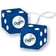 Official MLB Major League Baseball Licensed Team Logo Fuzzy Dice shape Mirror Danglers - Los Angeles Dodgers