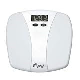 Weight Watchers WW51XR Digital Bathroom Scale, Memory Recall for 4 Users, Capacity 380 lb x 0.1 lb, 13.75 x 13.5 in. Base