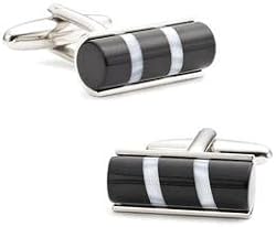 Onyx Catseye Tube Cufflinks