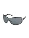 Giorgio Armani Logoed Temple Rimless Shield Sunglasses Black-Gray
