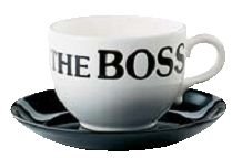 Jumbotasse Set 500 ml The Boss weiss