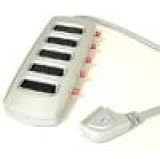 5 Way Switched Scart Splitter Box Silver