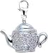 Teapot, 14K Gold Diamond Charm