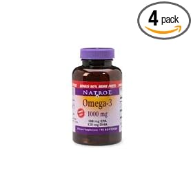 Click here to buy Natrol Omega-3 Purified Fish Oil Dietary Supplement, 1000 mg, 90 Softgels (Pack of 4).
