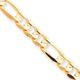 10k Light Figaro Chain Necklace - 20 Inch