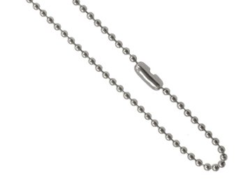 316L Surgical Stainless Steel Chain Necklace Ball Chain. 2mm ball. Lengths 24  26  28