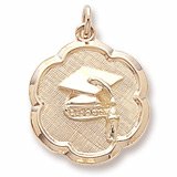 Rembrandt Charms Graduation Charm - 22K Yellow Gold Plate on Sterling Silver - Engravable