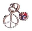 Peace and Love belly button ring 3/8"