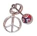 Peace and Love belly button ring 3/8