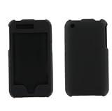 New PCS Brand Products Apple iPhone 3G Black Rubberized Shell Aluminum/Hard Cases Black Rubber Front