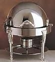 Bon Chef Silver Petite Chafer with Renaissance Legs - 3 quart.