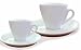 4 PAK- Classic 6 oz. Porcelain Cappucino Cups AND Saucers