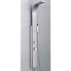 Infiniti Thermostatic Stainless Steel Arched Shower Panel with Handspray and Two Body Jet Sprays