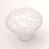 Berenson 2500-5CR-B Cabinet Hardware Knobs 1-3/8 WHITE CRACKLE CERAMIC